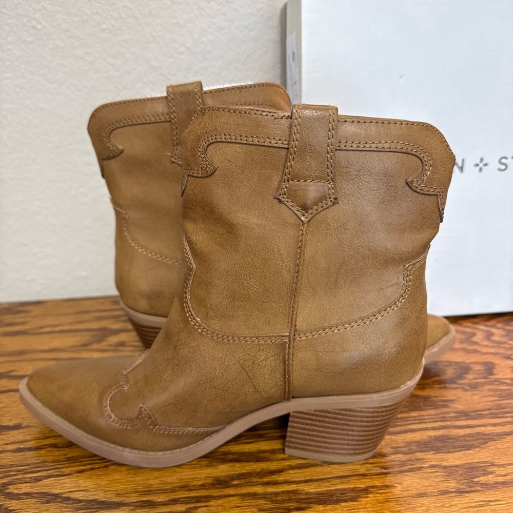 Sun + Stone Brennaa Western Inspired Cowboy Booty Size 5 1/2 M - Picture 6 of 8